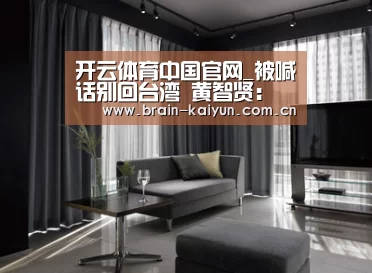 开云体育中国官网_被喊话别回台湾 黄智贤:台湾是中国土地 我不会离开(图3) 开云体育网站